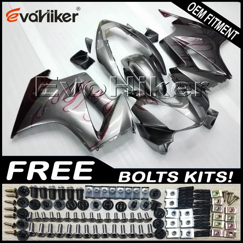 Custom fairing motorcycle bodywork kit for VFR800 2002-2008 ABS motorcycle panels red+gifts - Цвет: G