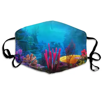 

Mouth Mask For Daily Dress Up, Coral Reef Anti-dust Mouth-Muffle, Washable Reusable Holiday Half Face Masks For Mens And Womens