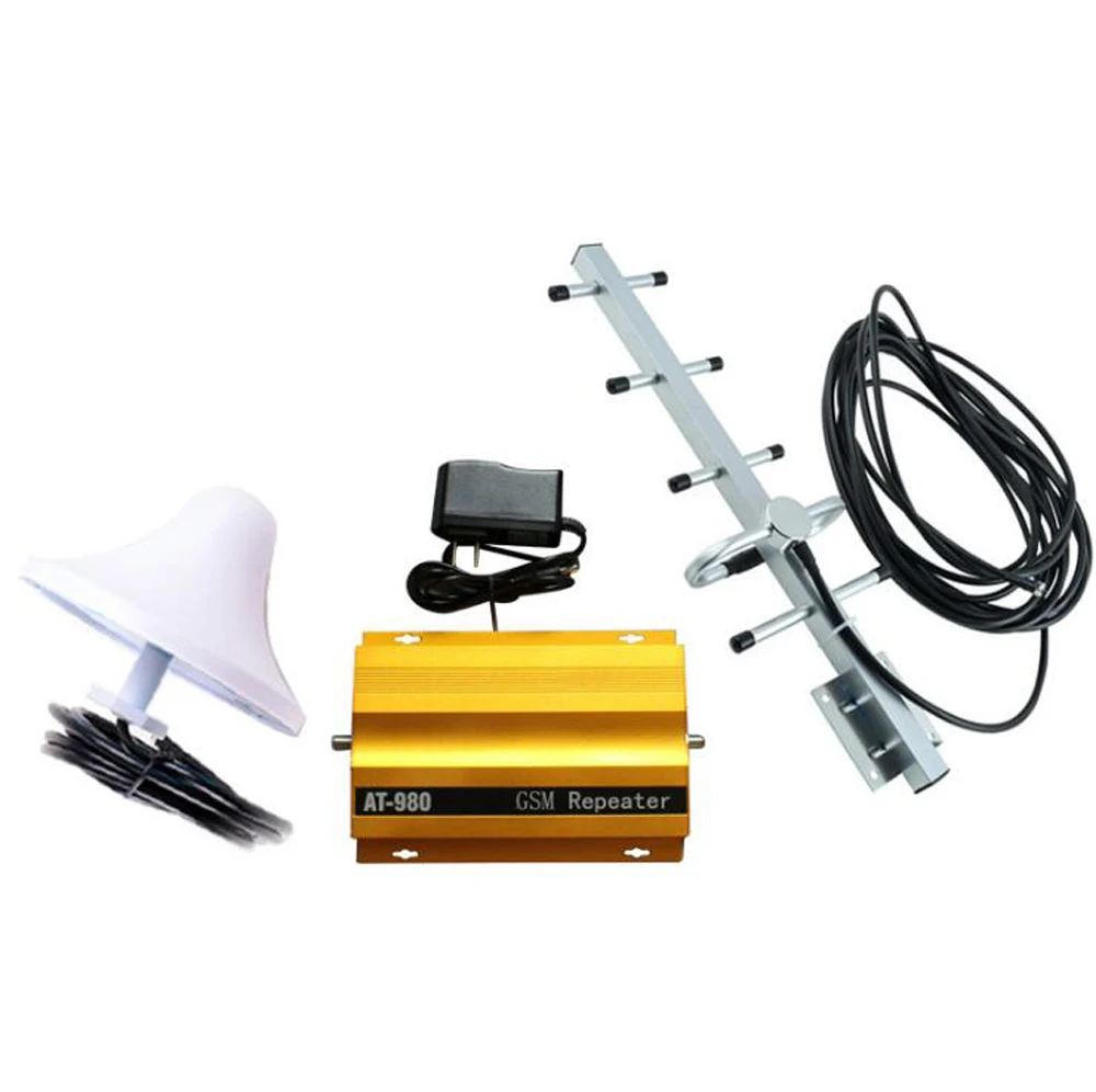 

Hot New AT980 Mobile Phone Signal Booster Cell Phone 2G GSM900MHz Signal Repeater for Home Amplifier Complete Set