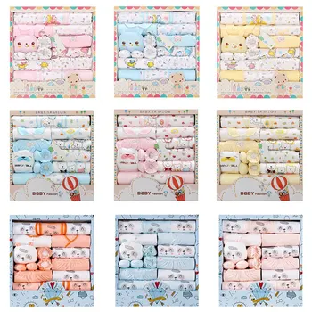

18 piece/lot Newborn Baby Girl Clothes 100% Cotton Infant Baby Girl Summer Clothes Soft Baby Boys Clothing Newborn Hat Bibs 0-6M