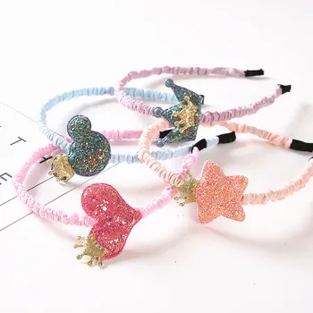 

QIYUE035 4pcs/lot New kids girls heart floral hairband headband Summer children casual cute cartoon crown Hair accessories