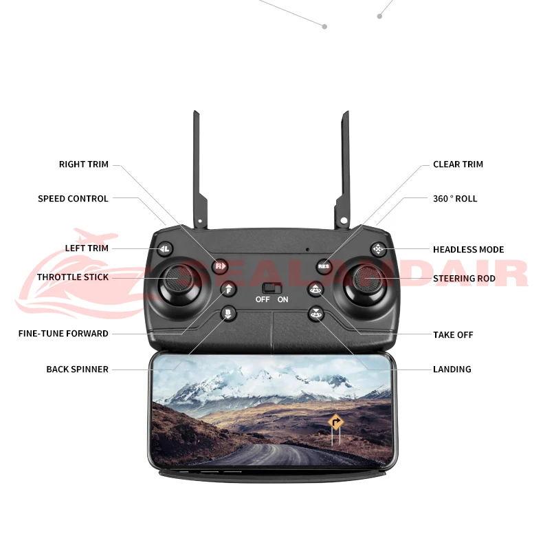SEALANDAIR Квадрокоптер Дрон с 4K HD широкоугольная Двойная камера wifi видео Live FPV оптический поток RC Квадрокоптер Дрон игрушка VS SG706