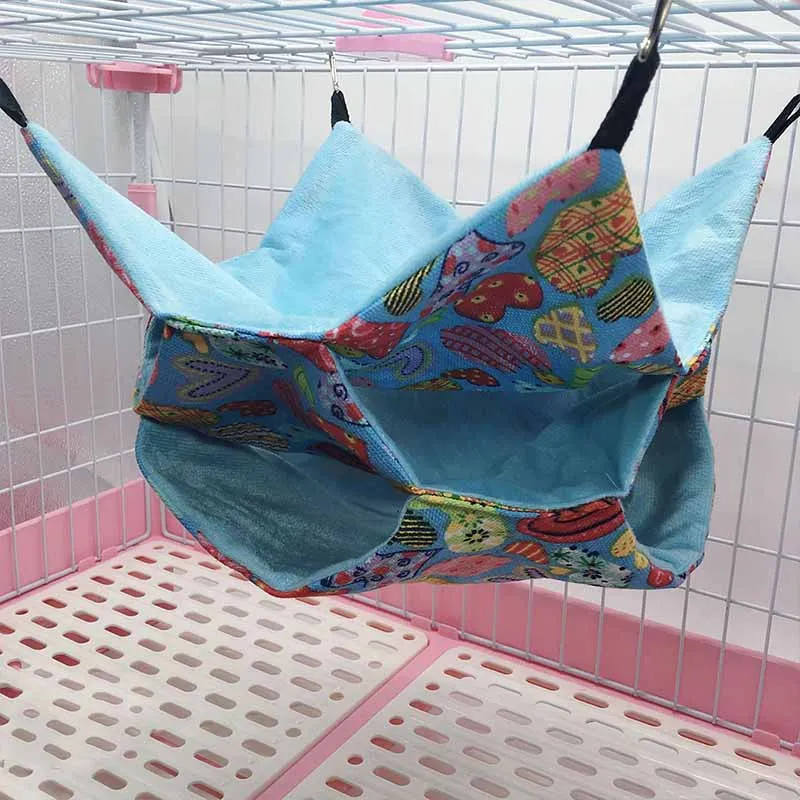 love heart Трехслойная клетка для домашних животных гамак морская свинка постельные принадлежности клетка для маленьких попугаев белка хомяк J99Store - Цвет: love heart