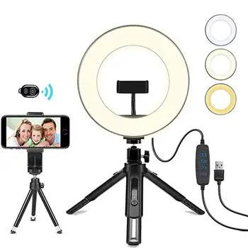 

Phone LED Light Ring Selfie Ring lamp Fill light For Smartphone Photography Video Live Studio With Phone Stand