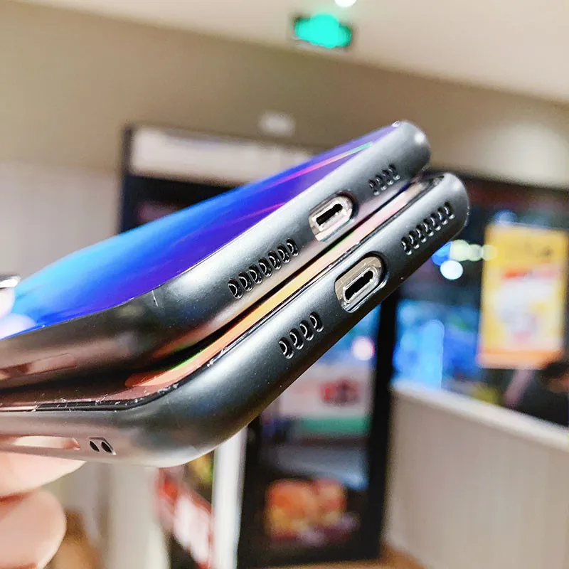 Роскошный стеклянный чехол для телефона aurora для iPhone 11 pro max с логотипом карамельного цвета, закаленное стекло для iPhone 8 7 6 6s 7Plus XR XS max