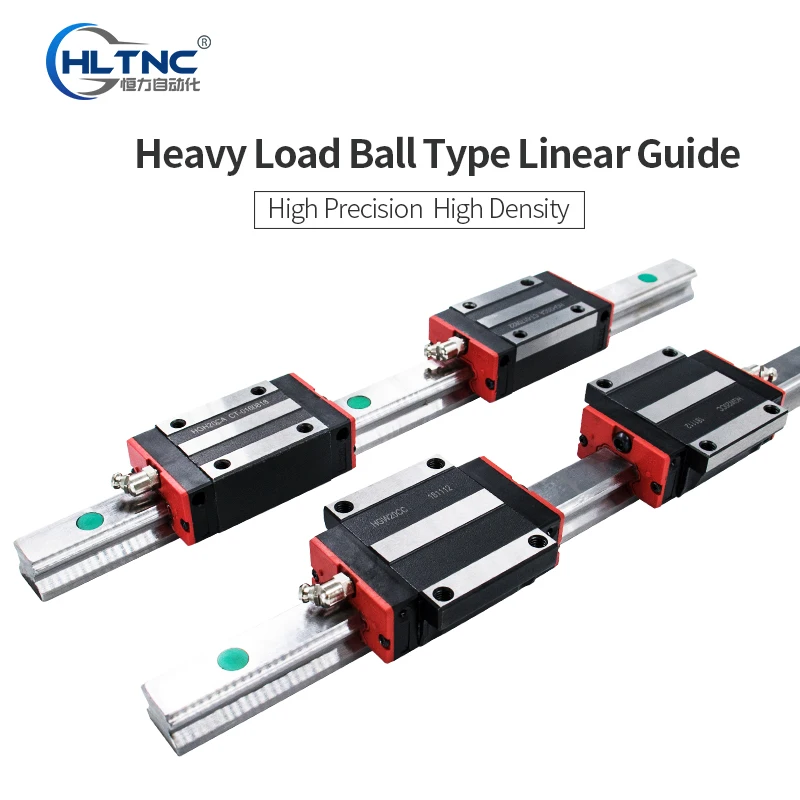 

2pc Linear Rail Guide HGR20 HGH20 any length+4pc HGH20CA Linear Narrow/Flange carriges Sliding Block HGW20CC cnc parts