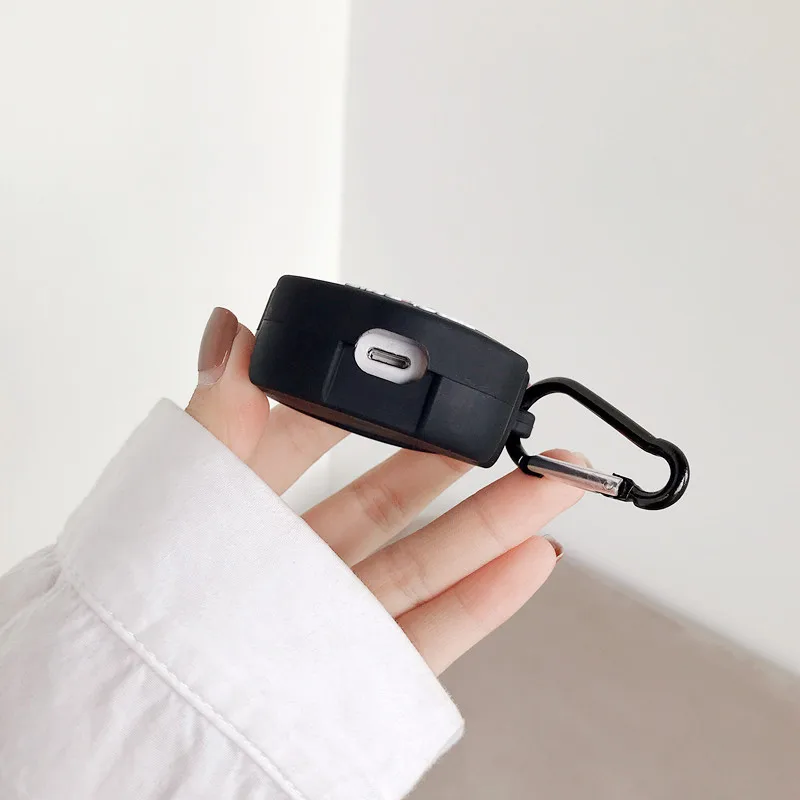 Забавный Carboon Bluetooth беспроводной чехол для наушников Airpods 2 3D брелок мягкий силиконовый защитный чехол для Airpods 1 чехол