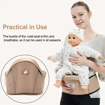 

Baby Waist Seat Waist Strap Stool with Storage Pocket Multifunctional Baby Carrier for All Seasons