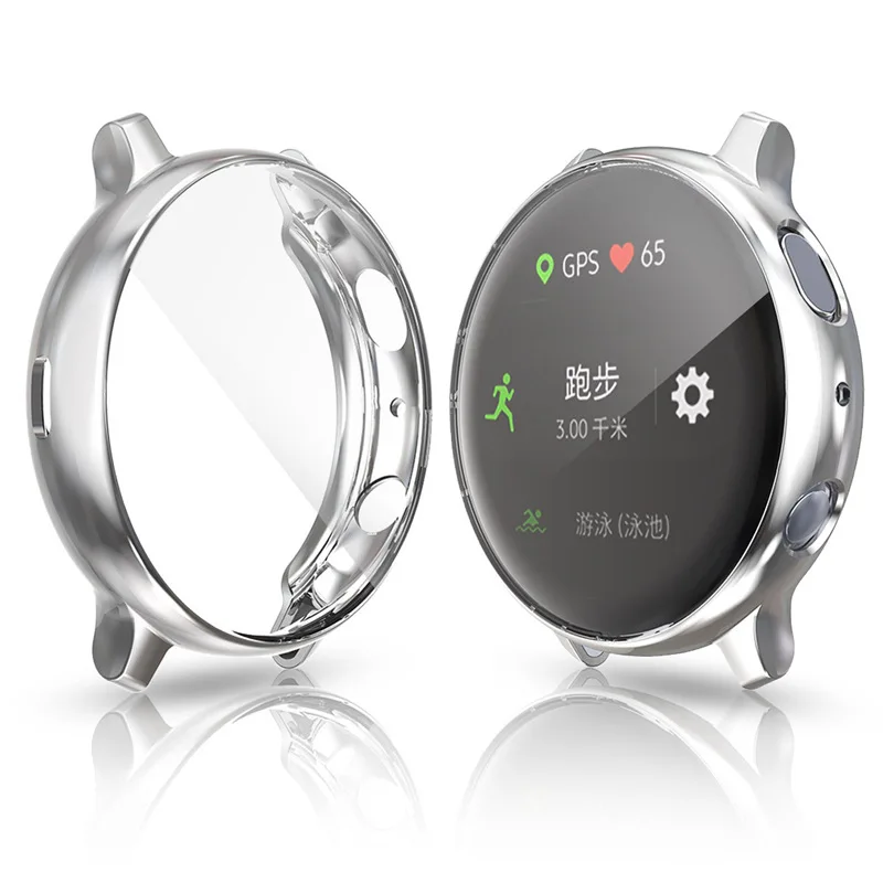 Защитный чехол для samsung galaxy watch active 2, чехол из мягкого ТПУ на весь экран, защитный чехол, чехол для часов Active 2, 40 мм, 44 мм
