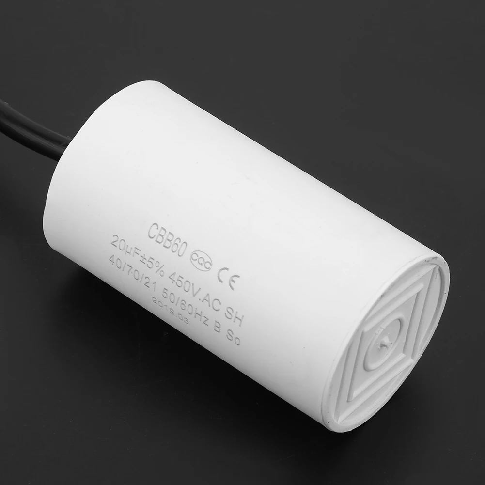 Новый двигатель пусковой конденсатор CBB60 двигателя 450V 20 мкФ Microfarad конденсаторы с