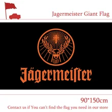 3x5 футов Летающий 90*150 см jagermeister Jagermeister Гигантский Большой черный флаг полиэстер баннер