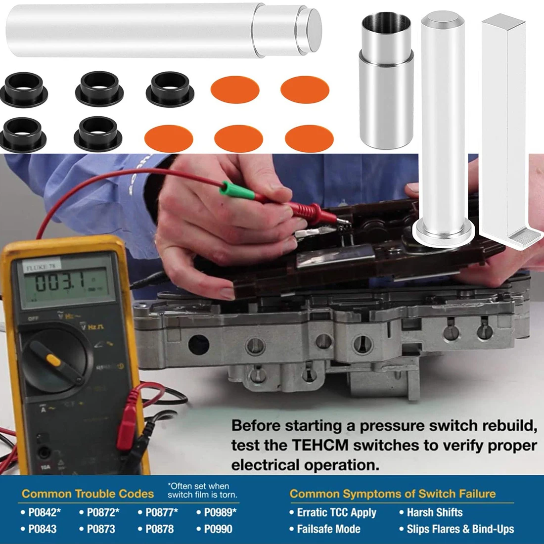 ESUYA Pressure Switch Installation Tool Kit 124740TL30 Fit GM Transmissions 6L45 6L50 6L80 6T70 (Gen 1) 6T75 (Gen 1) pressure switch installation kit