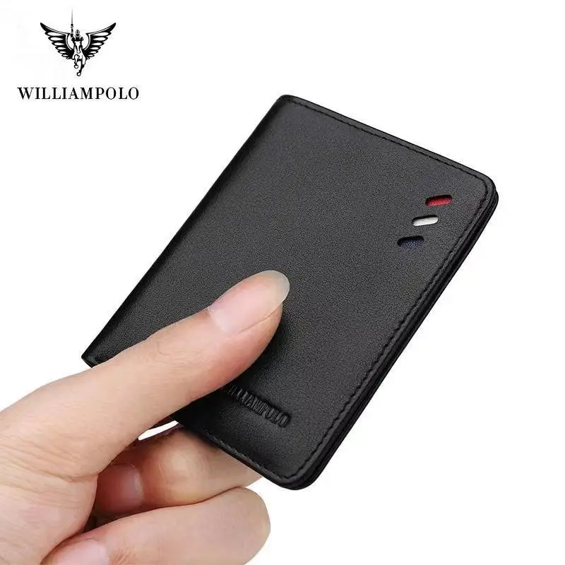 

Genuine Leather 100% wallet men Small Mini Ultra-thin Compact wallet Handmade wallet Cowhide Card Holder Short Design purse New