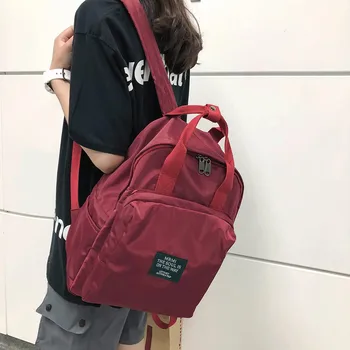 

Hot Fashion Lady Cloth Cute Solid Color Large Capacity Student Bag Backpack Large capacity student bag backpack dropship July29