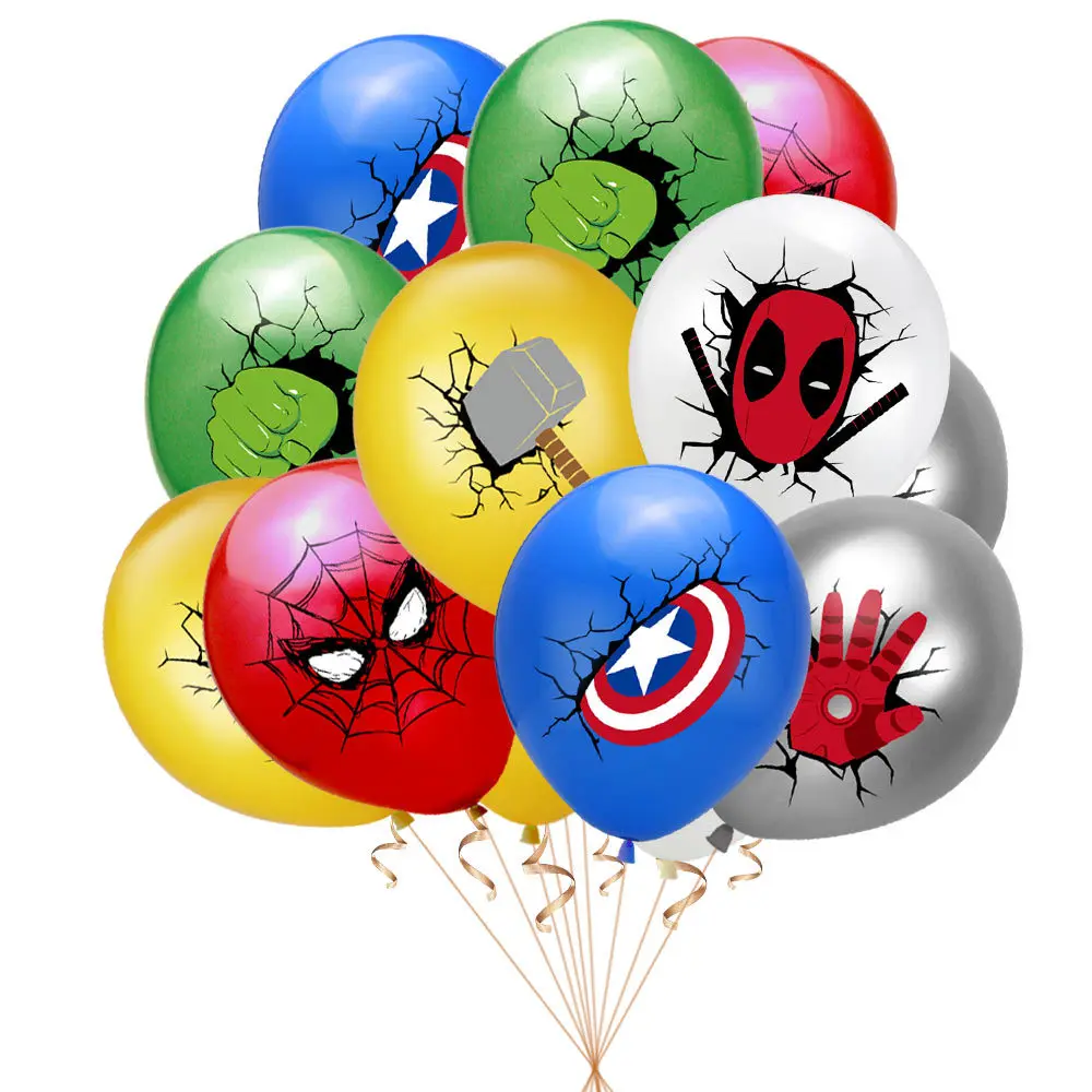 1Pc Kawaii Marvel Legends Superhero Figure Balloon Toys Spiderman Hulk Ironman Thor Deadpool Party Birthday Decal For Children
