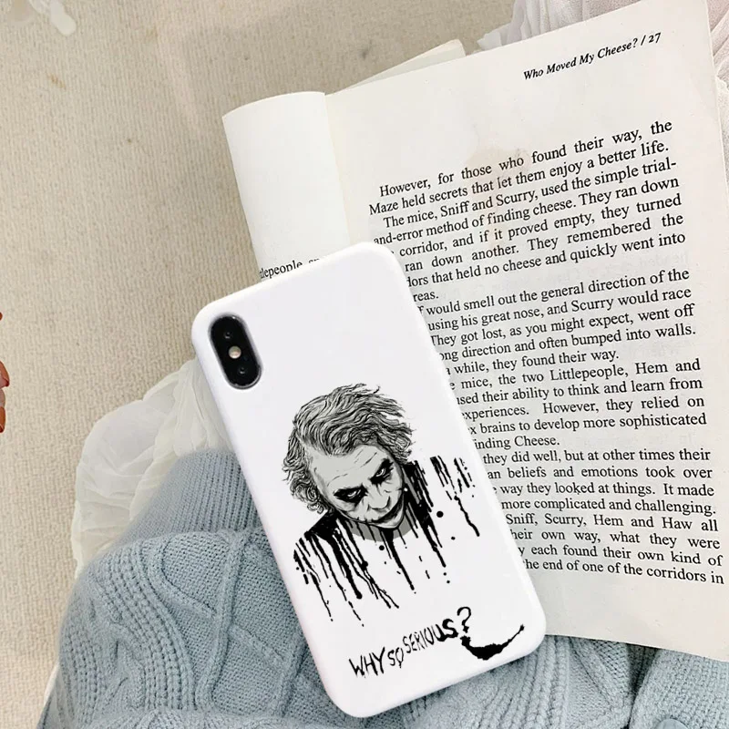 Роскошный чехол Joker для iPhone 11, XR, X, Xs, Max, 8, 7, 6 Plus, 6 S, силиконовый чехол для телефона, мягкий смарт-чехол, крутые чехлы - Цвет: Joker2 White