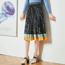 Юбка с высокой талией, Вельветовая юбка средней длины, Новая Стильная осенне-зимняя юбка в стиле ретро, юбка в форме А, юбка в складку