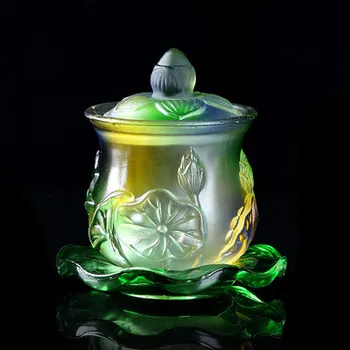 

Buddhism Supplies Glass Water Cup Lotus Holy Water Cup Purification Cup Avalokitesvara Lucky Cup