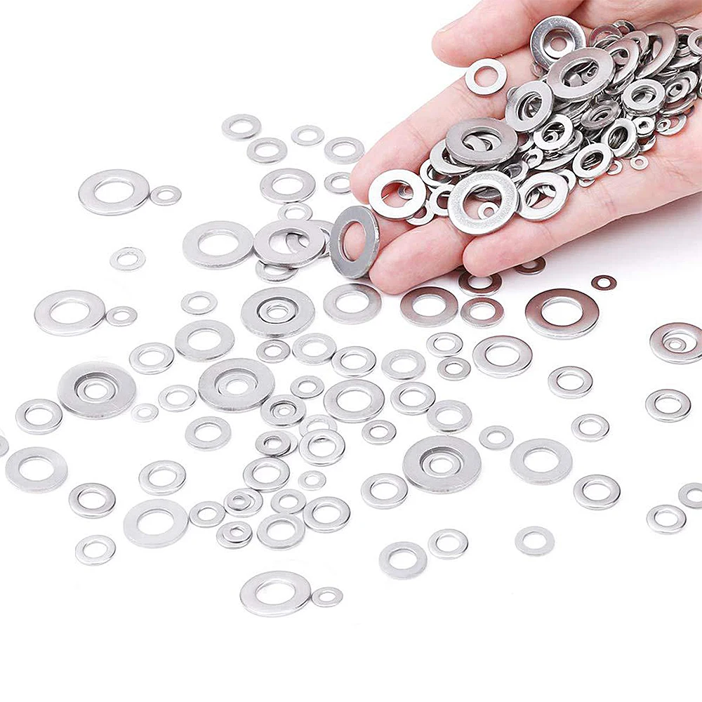 Stainless Steel Sealing Solid Gasket Washer M2 M2.5 M3 M4 M5 M6 M8 M10 Sump Plug Oil For General Repair Seal Ring Set 360Pcs/Set |