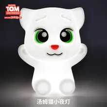 Светодиодные силиконовые игрушки светится в темноте кошка кукла Говорящий Том и друзья безопасный светильник Ночная Спальня украшение Рождественский подарок на день рождения