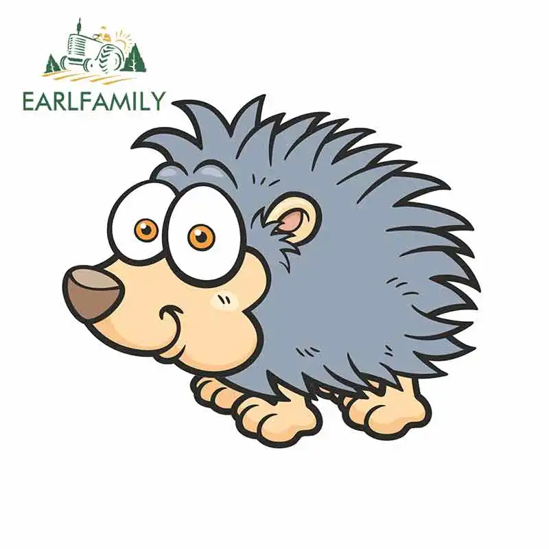 

EARLFAMILY 13cm x 10.9cm for Happy Hedgehog Car Stickers Vinyl Graphics RV VAN Car JDM Accessories Waterproof Cartoon Logo