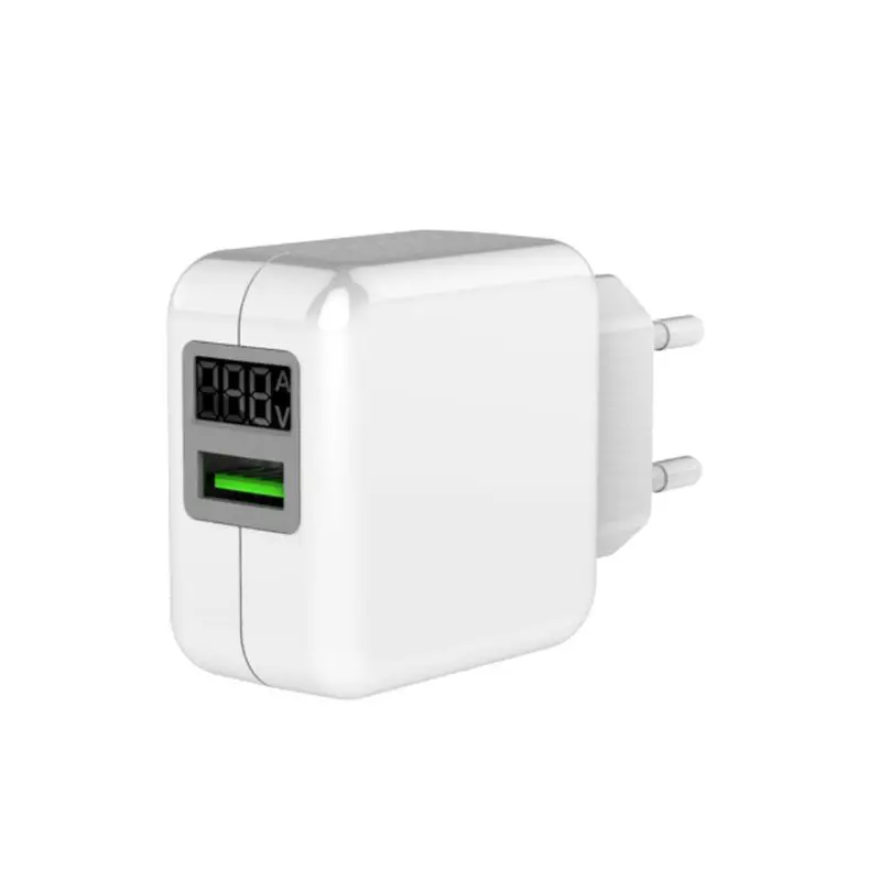 США ЕС 18 Вт Быстрая зарядка 3,0 USB быстрое зарядное устройство смарт-Дисплей для мобильного телефона планшета