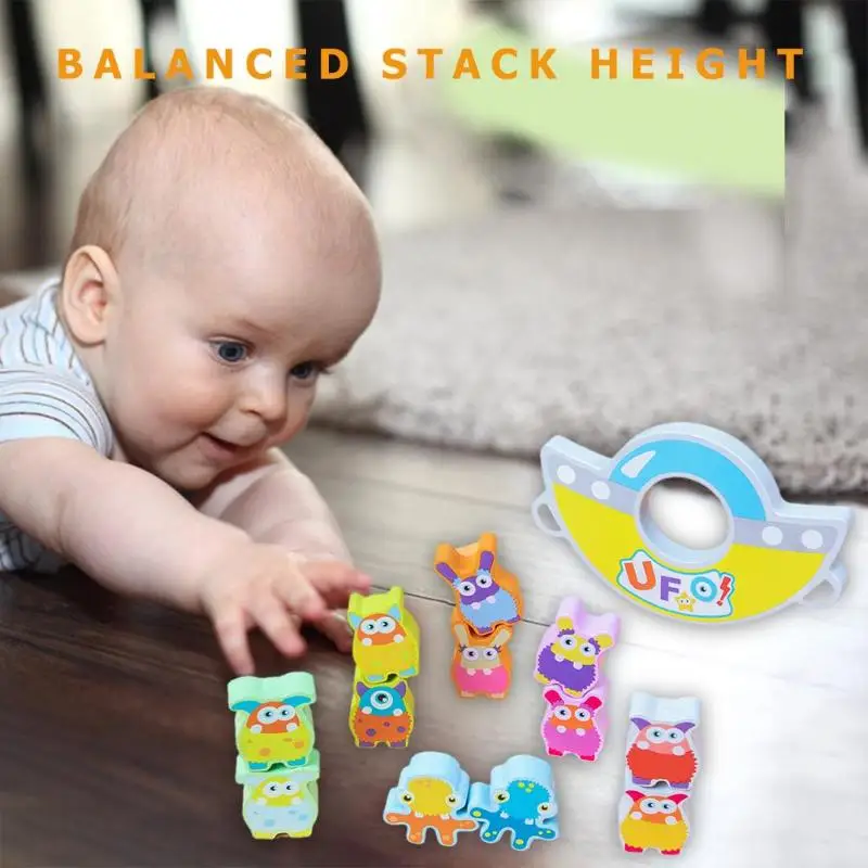 

Balance Building Block Environmentally Friendly Non-toxic Water Paint Animal Wood Stacking Table Game Children Baby Puzzle Toy