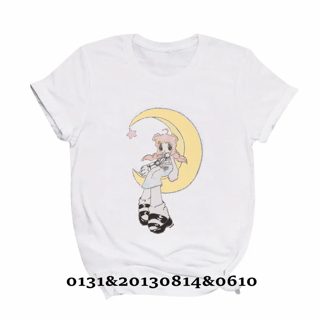 Женская футболка с принтом UNIF Alien Girl летняя в стиле Харадзюку 90-х | одежда