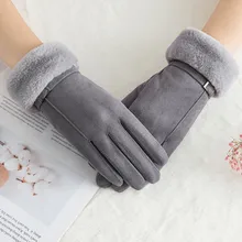 Z20 Женские Перчатки Бархатные сохраняющие тепло перчатки для сенсорного экрана ветрозащитные зимние варежки шерстяные варежки перчатки для вождения на открытом воздухе