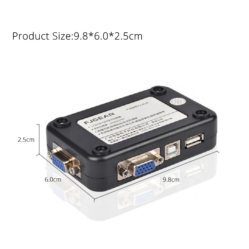 2-портовый USB KVM переключатель ручной VGA коммутатор 2 хост общий дисплей мышь и клавиатура 1920*1440 FJ-2UK