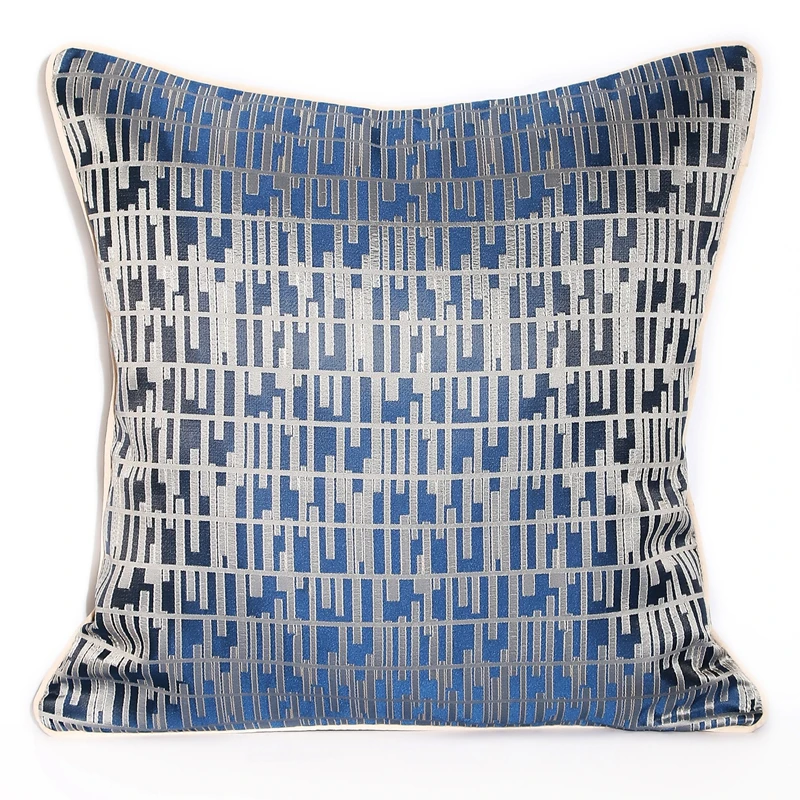 Abstract Striped Jacquard Cushion Cover Modern Light Luxury Style Decorative Pillows Case Model Room Bedroom Car Sofa Pillowcase | Дом и сад