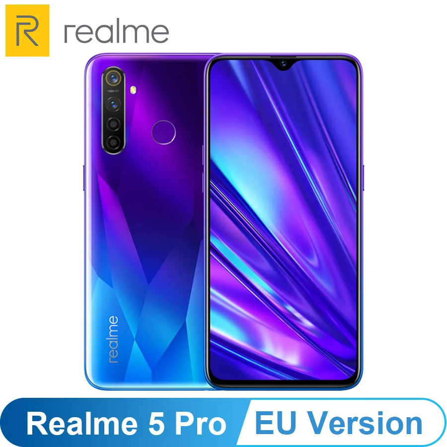 Смартфон OPPO REALME 5 pro 6 3 дюйма 4/8 ГБ 128 Android P 8 ядер 4035 мАч 48 МП|Смартфоны| |