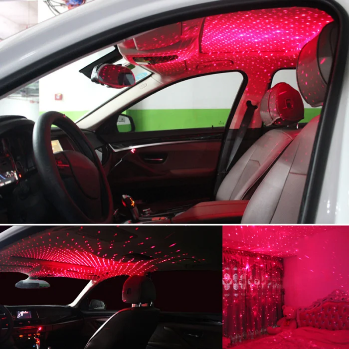 Новейший автомобильный USB звездный потолочный светильник, светильник на крышу, романтичный Ночной светильник, украшение атмосферы