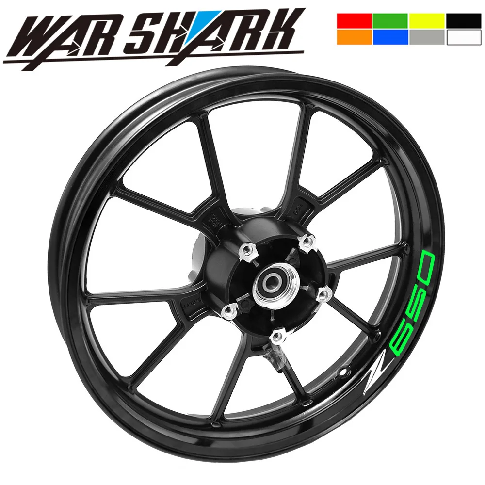 

2019 z650 logo Motorcycle Z650 rim decals DECALS WHEEL Reflective STICKERS STRIPES For KAWASAKI Z 650