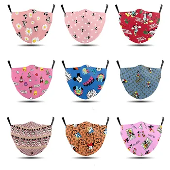 

Adult Face Masks Disney Mickey Mouse Cartoon Minnie Washable Anti-Dust Reusable Breathable Protective Adult Mouth Masks