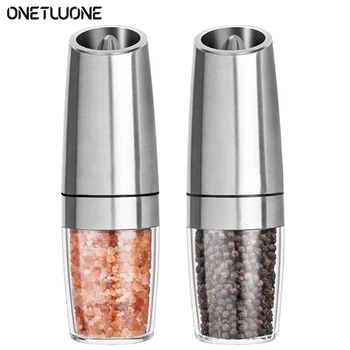 

Electric Automatic Mills Pepper and Salt Grinder LED Light Peper Spice Grain Mills Porcelain Grinding Core Mill Kitchen Tools