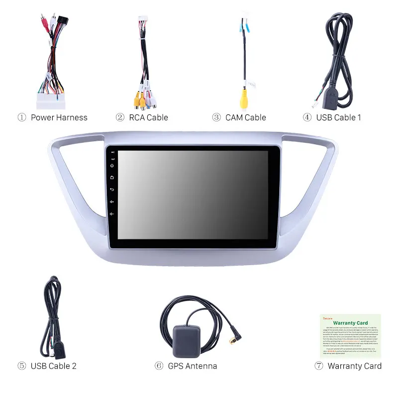 Excellent Harfey 9 inch Touchscreen Android 8.1 GPS Navi Autoradio for Hyundai Verna 2016 with Bluetooth AUX Music support DVR Multimedia 3