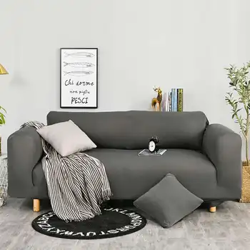 

1 Set Fashion Concise Household Solid Color Sofa Cover Decoration Universal Elastic Sofa Cover
