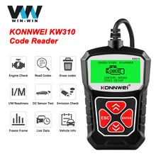 KONNWEI KW310 OBD2 Car Diagnostic Scan Tool Automotive Code Reader with Russian OBD 2 Scanner Auto Tools PK ELM 327 V 1 5 AS100