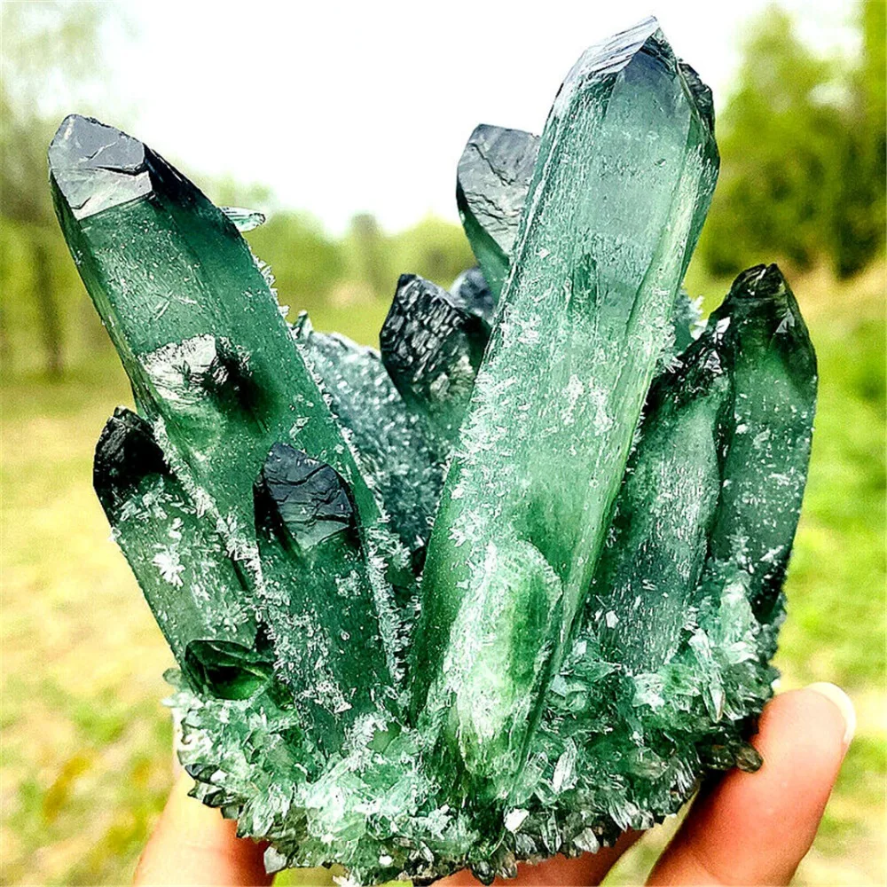ON SALE 410gm Quartz Crystal top Quality Natural Clear Green Phantom Green Phantom Quartz GFQ 080