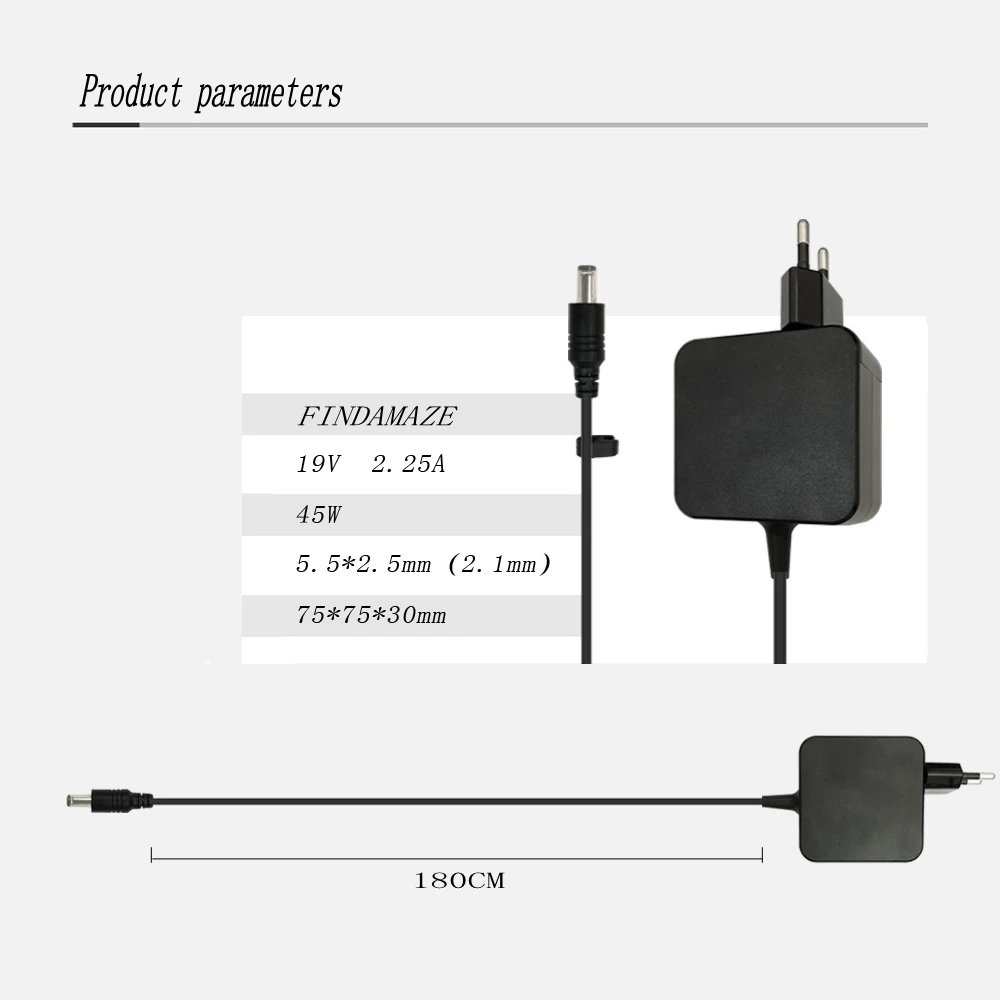 FINDAMAZE 19V 2.25A 50/45 Вт источник постоянного тока с режимом переключения Питание для T12 TS100 паяльник и универсальное использование [обновленная версия]