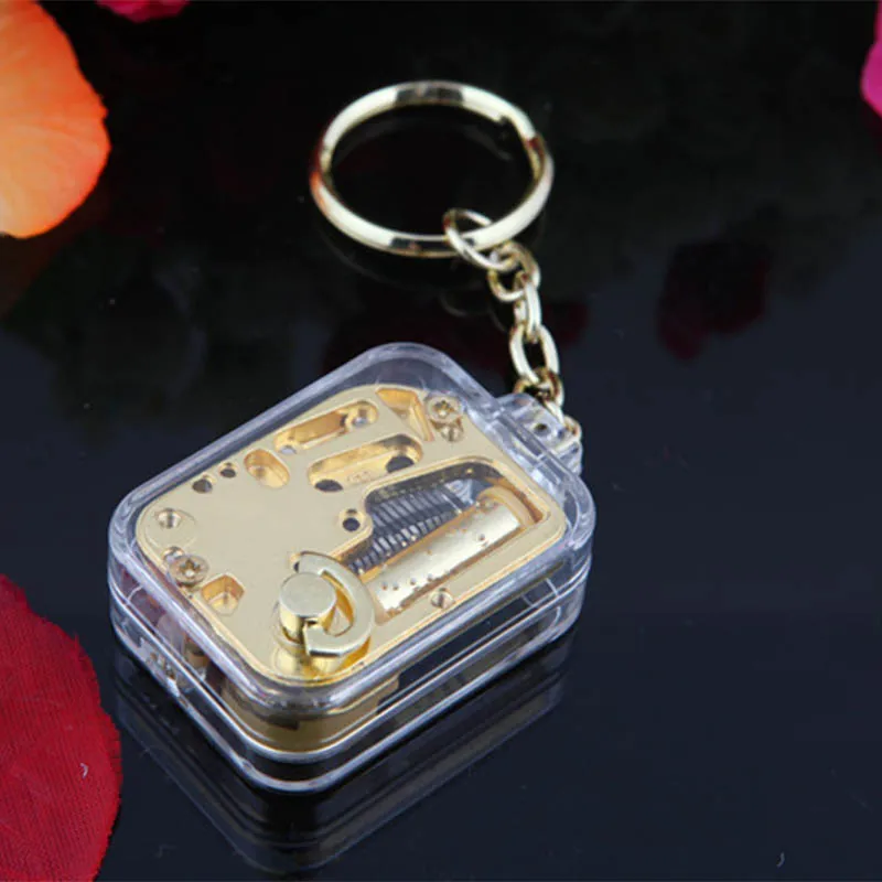 Mechanical Music Boxes 1pcs Music Box Keychain Movement Diy Play Set