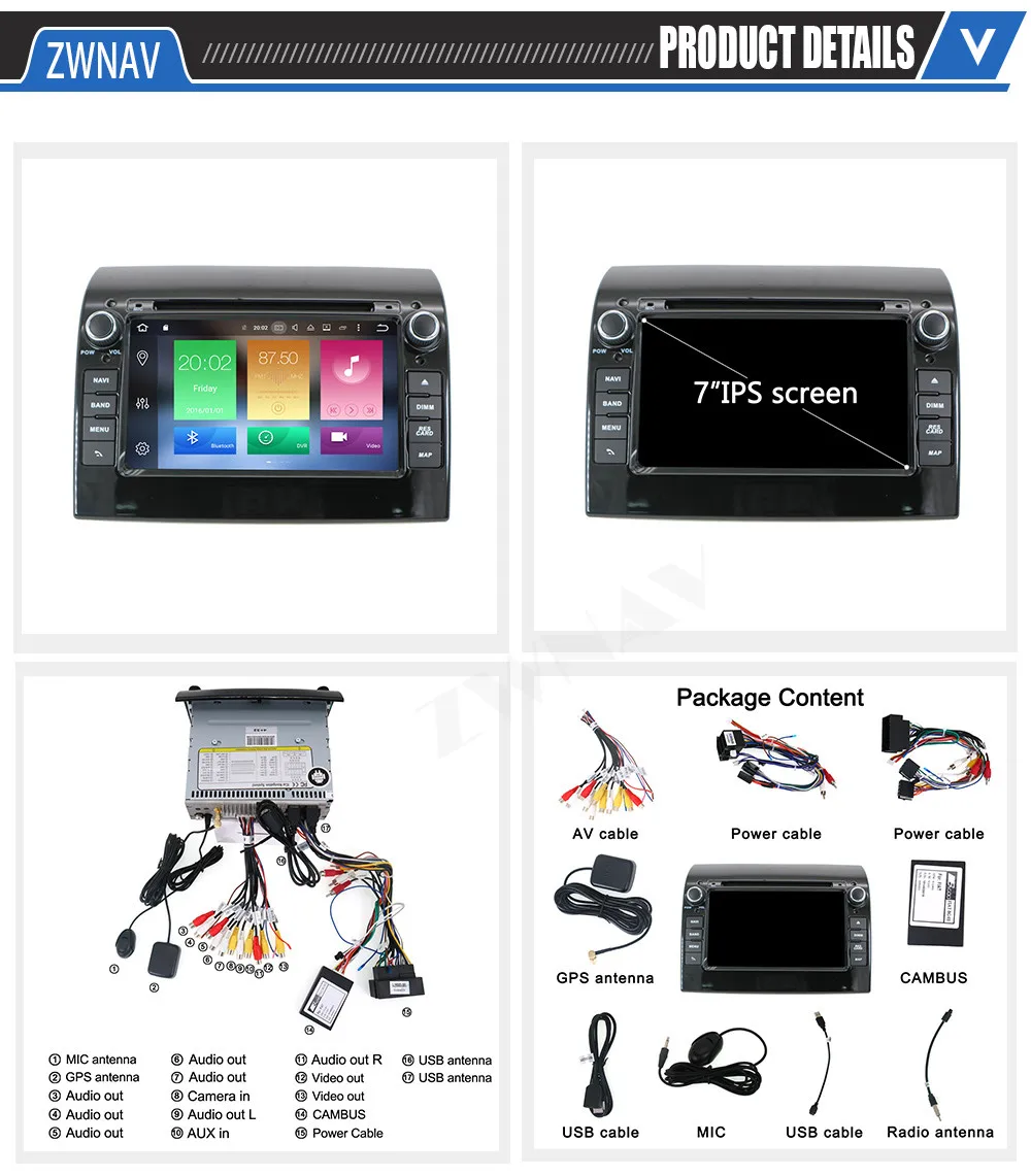 Carplay For Fiat Ducato CITROEN Jumper PEUGEOT Boxe 2006+ Android 10 Player GPS Navi Auto Audio Stereo Radio Recorder Head Unit