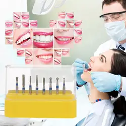 8 шт. стоматологический скоростной набор боров алмазные сверла зубы Полировка подготовка Зубов Стоматологический Бур оборудование