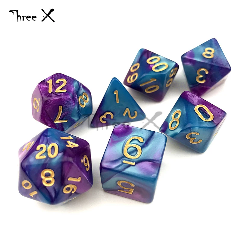 Фиолетовый с синим смешанным цветом Ранняя игра для игры DND двухцветный эффект