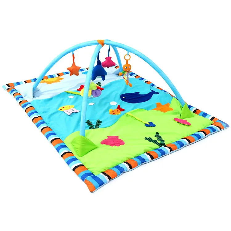 OLOEY 1.5 КГ Мягкие Детские Play Mat150 * 110 СМ Длинный Океан Лето Хлопок Игры Ковер Коврик
