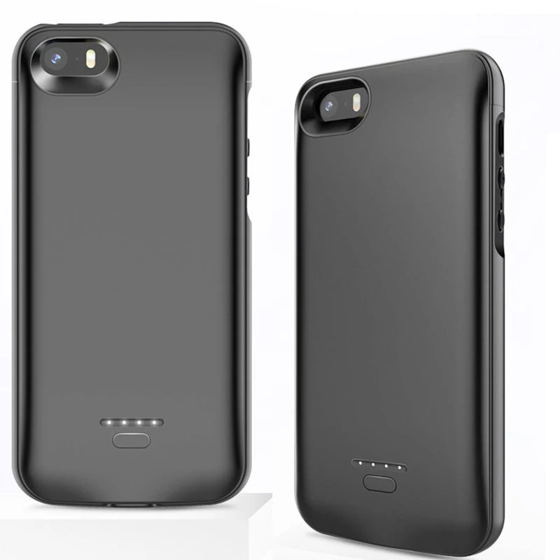 Внешний аккумулятор 4000/5000/5500 мАч внешний зарядный чехол для iphone 6 6S 7 8 5 блестящий