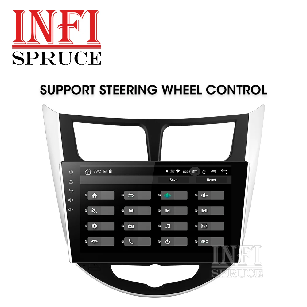 Infispruce android 9 0 автомобильный dvd для Hyundai Solaris 1 2010 2016 Verna Accent головное устройство