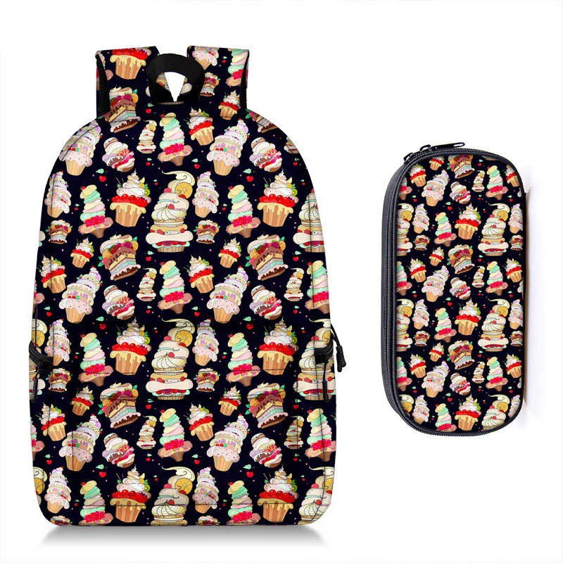 17 дюймов панда рюкзак для девочек-подростков ноутбук Mochila Feminina Unicorn студенческий школьный рюкзак женские дорожные сумки - Цвет: 2pcs 029