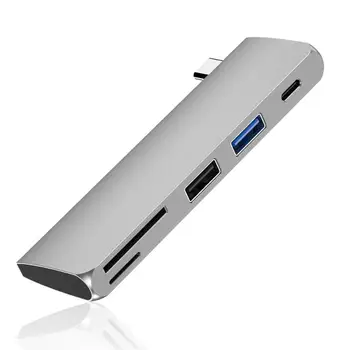 

5 in 1 USB C Hub Type-C to USB3.0/USB2.0/PD/TF/Memory Card Reader Adapter